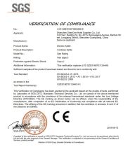 SGS certificate from Shenzhen Shenone Hotel Supplies Co., Ltd.