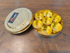 BRASS POOJA CHOPDA (KUMKUM ) BOX, For Puja Finish Antique Color Golden Finish Material Brass Metal Usage/Application - Suryavansam Industries