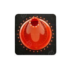 Black Base PVC Traffic Safety Warning Cone Signs - Image 1