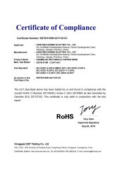 RoHS Test Report certificate from Nantong Baiwei Electric Co., Ltd.