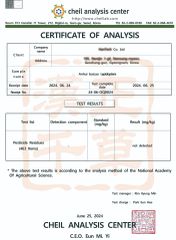 Pesticide Residues Analysis by Korea Company certificate from Anhui TCM Agriculture Biotechnology Co., Ltd.