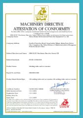 CE welding table certificate of Botou Xintian Environmental Protection Equipment Co., Ltd. – certificate photo, supplier certificates section