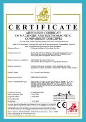 CE certificate of Gelgoog Intelligent Technology Co., Ltd. – certificate photo, supplier certificates section