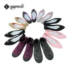 Manufacturing Women Soft Flat Sock Shoes with Rubber Fresh Shoes Lady Casual Shoes No Glue and No Trace Stitched Shoes Mary Jane Ballet Lady Shoe - Quanzhou Kunhao Investment Co., Ltd