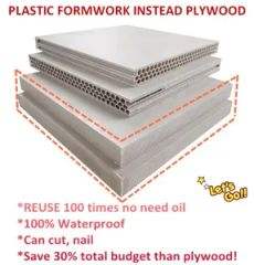 Comaccord Lightweight Concrete Building Template Shuttering Boards Plastic Concrete Formwork - Image 3