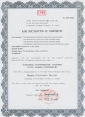 ROHS certificate of Shanghai Motech M&E Co., Ltd. – certificate photo, supplier certificates section