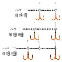 Custom High-Carbon Steel Stinger Rig Set UV Screw Pin Treble Hooks - Image 2