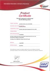 IAAF certificate from Shenzhen Flyon Sports Co., Ltd.