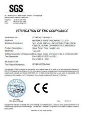 CE Certificate certificate from Wenzhou Tops Hardware Co., Ltd.