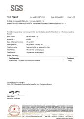 FDA Test Report certificate from Shenzhen Jiuhong Century Seal Technology Co., Ltd.