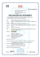 Horizontal Axis Wind Turbine CE Certificate certificate of Qingdao Greef New Energy Equipment Co., Ltd. – certificate photo, supplier certificates section