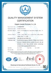 ISO 9001 certificate from Qingdao Ansenke Electronics CO., LTD