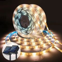 Solar Fairy Rope Lights, Cold White LED String Lights for Pathway, Porch, Christmas Tree - Image 5