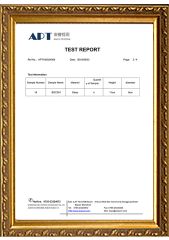APT Product Test Report certificate from Shenzhen Bright Glassware Co., Ltd.