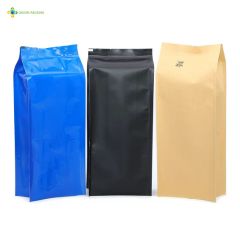 Coffee Packaging Mylar Bags Flat Bottom Pouch with Zipper Factory - Image 6