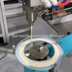 Advanced Heavy Duty Air Filter Making Ab Gluing Machine for Round Cover End Cap - Image 3