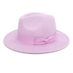 Lady Wide Brim Wool Fedora Cap Gentleman Felt Fedora Hats Origin China Style Checked Gender Unisex Brim With Brim Crown With Crown - Image 1
