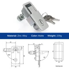 Keyed Zinc Alloy Push Button Compression Lock for Control Panel Enclosure Doors - Image 2