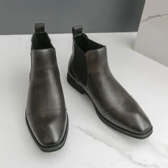 Men Business Leather Pointed Chelsea Boots Element No Color Multi Gender Male Origin China Type Casual Boot Material - Image 4