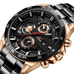 4 Color Steel Belt Multi-Function Chronograph Gift Watch Luxury Sports Style - Image 6