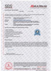 SGS certificate from Jiangxi Senda Automation equipment Co., Ltd.
