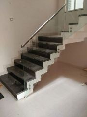 Glass Railing For Stairs, For Home Design Bar Ornamental No Thickness 12 mm Usage/Application Home Glass Type Toughened - Image 4