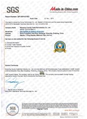 SGS certificate certificate from Shaoxing Feida Nail Industry Co., Ltd.