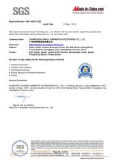 Audited Report certificate from GUANGZHOU SAKES GARMENTS ACCESSORIES CO., LTD.
