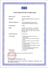 ROHS-CABLE certificate from Lanka Industrial Automation (Shanghai) Co., Ltd.