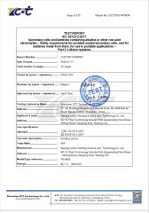 test report certificate from Nanjing Lestar Power Stations Co., Ltd.