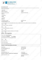 FDA certificate from Xi'an Salis Biological Co., Ltd.