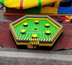 Challenge Inflatable Sport Rotation Meltdown Jumping Game Bouncer Sweeper with Rotative Machine - Image 5