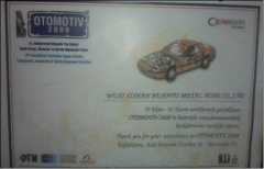AOTOMOTIVE Exhibition in Turkey certificate of WUXI XISHAN HUANYU METAL HOSE CO., LTD. – certificate photo, supplier certificates section