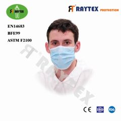 En14683 Bfe99 Earloop Elastic Protective PP 3 Ply Face Mask Color White Trademark OEM Model NO. 11031 Shape Towel Mask HS Code 63079000 - Image 2