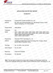 uv400 lens test report certificate from Guangzhou USOM Glasses Co., Ltd.