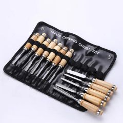 Professional 12PCS/Set Manual Wood Carving Hand Chisel Tool Set - Image 1