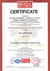 ISO certificate from South Mekong