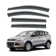 Door Window Visor Sun Shield Rain Deflector for Ford Escape 2013-2017 - Image 1
