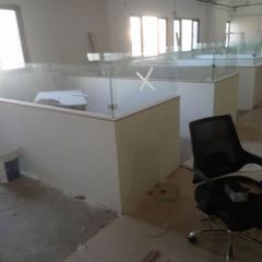 Office Glass Partition Work Height 9 Feet Material Glass Type of Glass Clear Glass Partition Type Sliding - Image 5