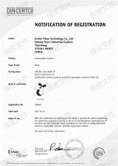 DIN certificate from Shanghai EGS Industry Co., Ltd.