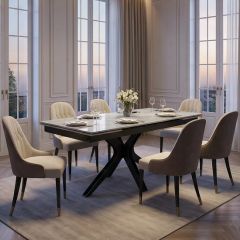 Adjustable Height Electric Dining Table That Seamlessly Switches to Bar Counter Level - Image 4