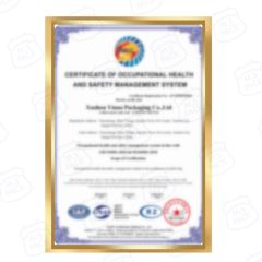 ISO 45001 certificate from Xuzhou Multi Solution Packaging Co., Ltd.