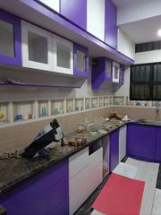 L Shaped Modular Kitchen Material Wooden Appearance Modern Kitchen Design - Image 3