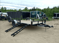 2024 PJ Trailers 7×14 7K Powder Coated Open Utility w/Rear Ramp Gate, Solid Metal Side Walls, Spare Tire Mount. - Image 2