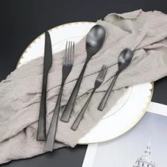 304 Stainless Steel Spoon Fork Knife Hammer Point Cutlery Set/Tableware/Dinnerware - Image 4