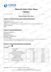 MSDS certificate of Shenzhen Huazhong Sun May Technology Co., Ltd – certificate photo, supplier certificates section