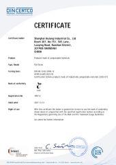 DIN CERTCO certificate from Zhejiang Huiang New Material Technology Co., Ltd.