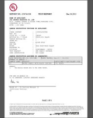 HB bulk test report certificate from Dongguan Joy Sports Co., Ltd.