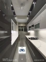 HDHMR Parallel Modular Kitchen Material HDHMR Appearance Modern Colour Brown, White Finish Type Polished Counter Height 32 - Image 1