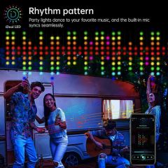 DIY Text Custom Pattern RGB Smart Color-Changing LED Curtain Light Strings - Image 4
